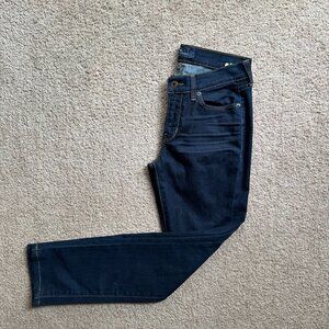 Lucky Brand Jeans Womens 4 (27x27) Mid Rise Brooke Straight Blue Dark Wash Denim